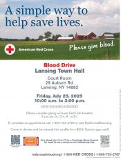 July 2025 Blood Drive Flyer