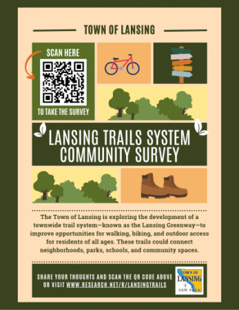 Survey flyer for the Lansing Trails System
