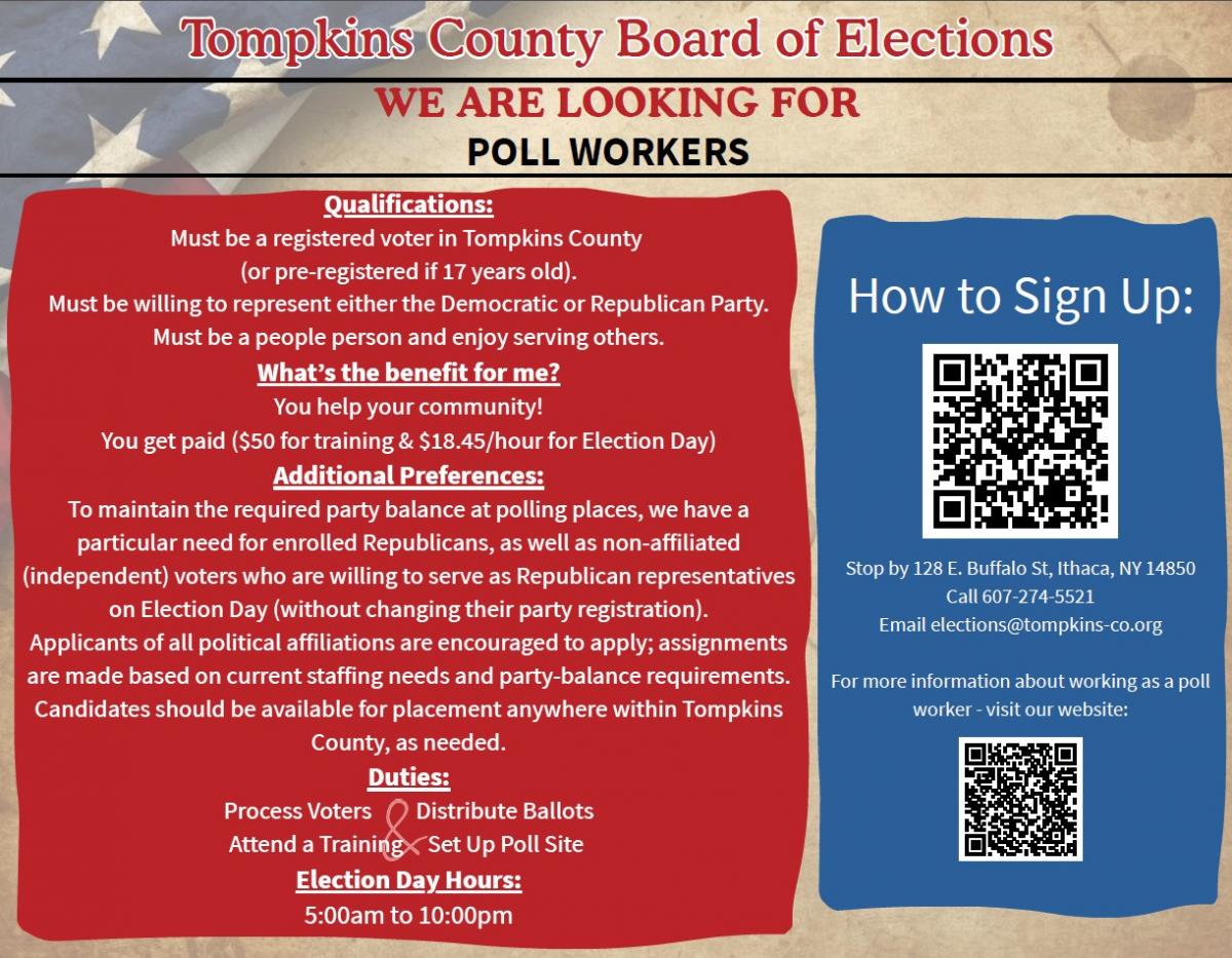 Board of Elections Recruitment Flyer